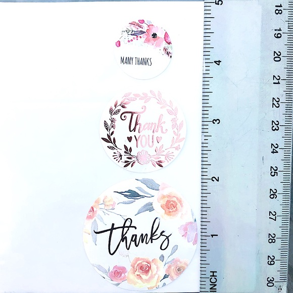 NEW Poshmark Packages "Thank you" Gift Wrap Shipping Supplies Set ~ 125 Stickers - Picture 5 of 9